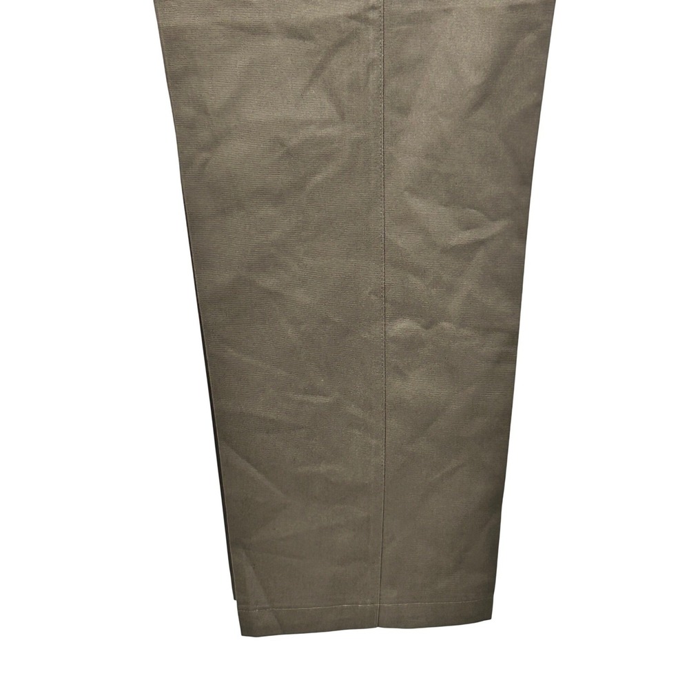 Lee Pants Mens 40x30 Khaki Green Double Pleat Relaxed Fit Tapered Leg Casual - Picture 3 of 9